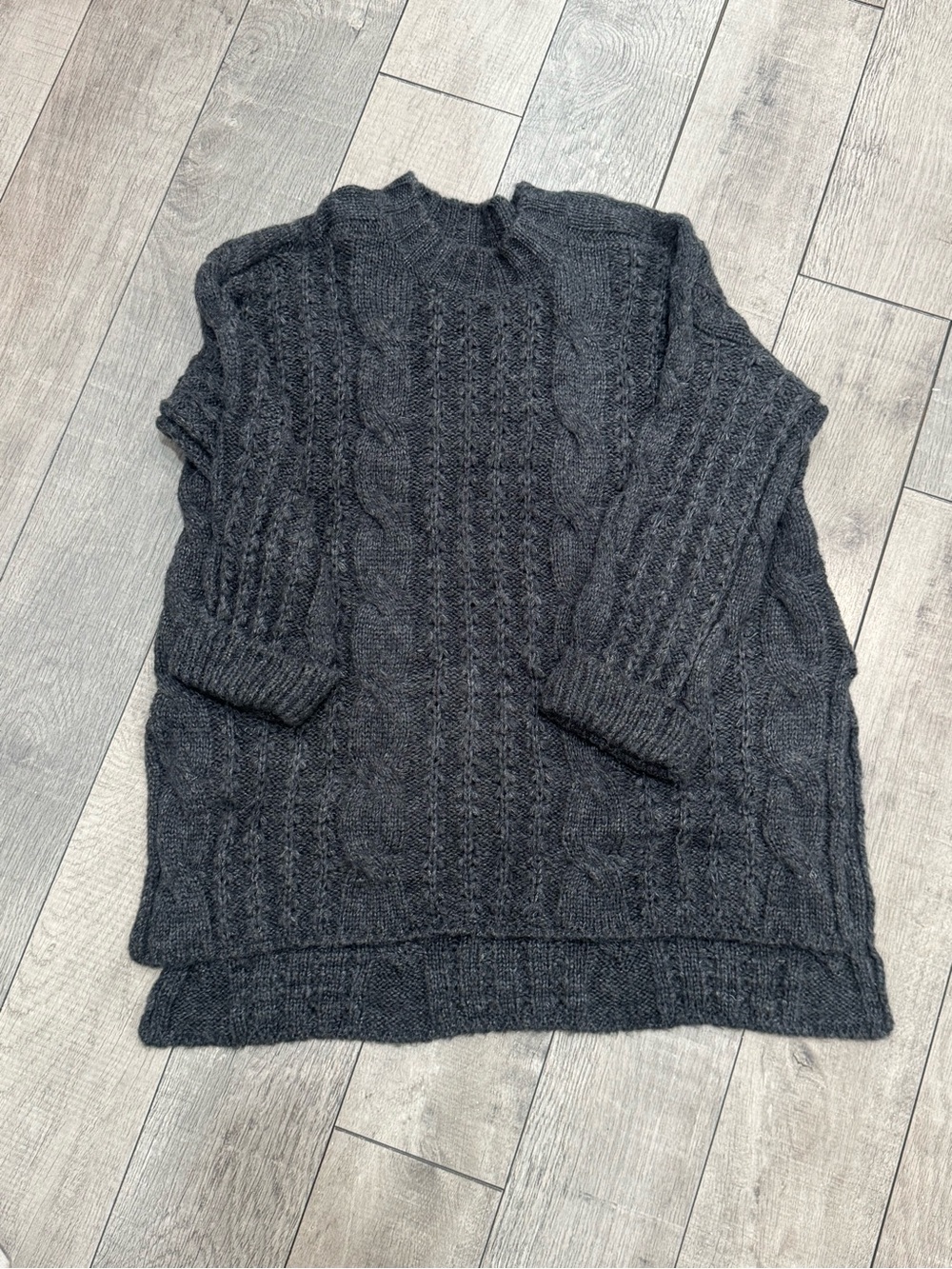 Pinch Charcoal Cable Turtleneck Sweater